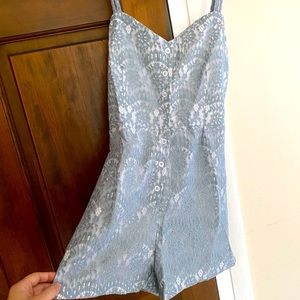 Lacey tie back romper